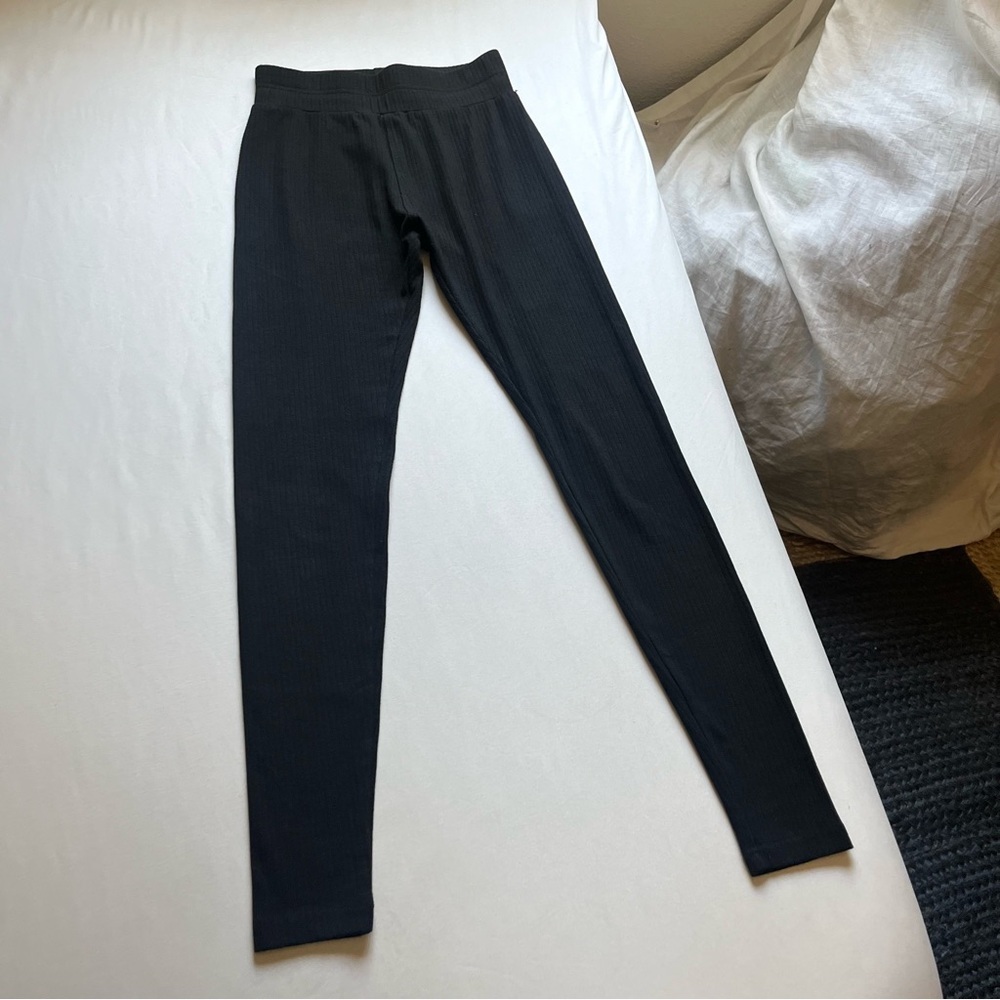 MY MUM MADE IT‎ black rib knit elastic waist leggings